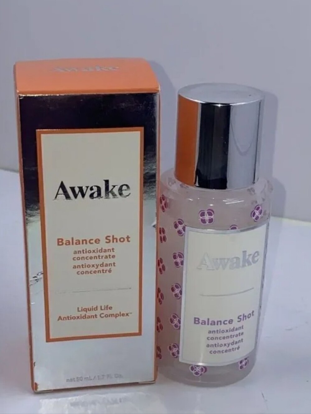 Awake Beauty Balance Shot Antioxidant Concentrate Full Size 3-in-1 toner| New.
